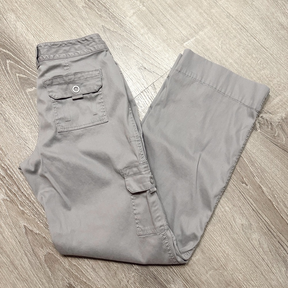 •ANN TAYLOR LOFT• GREY KHAKI POCKET PANTS